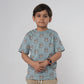 Boys Bear Printed Blue Tee