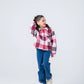 Girls Rosy Grid Flannel Jacket