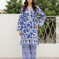 02 Piece Ready To Wear Printed Embroidered Shirt & Trouser