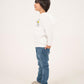 BOYS WHITE FLEECE ZIPPER