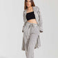 STRIPPED LONG BUTTONED SHIRT