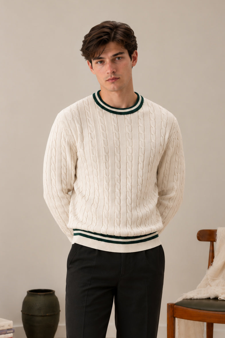 Off White Baseball Sweater