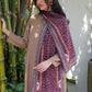 Musafir Stole - Reddish Brown