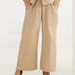 WAFFLE TEXTURED WIDE LEG TROUSER