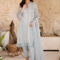 03 Piece Ready to wear  Embroidered Chiffon