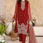 03 Piece Ready to wear  Embroidered Chiffon