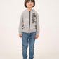 BOYS GRAY TERRY ZIPPER