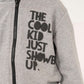 BOYS GRAY TERRY ZIPPER