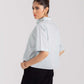 CROPPED PATCH POCKET SHIRT