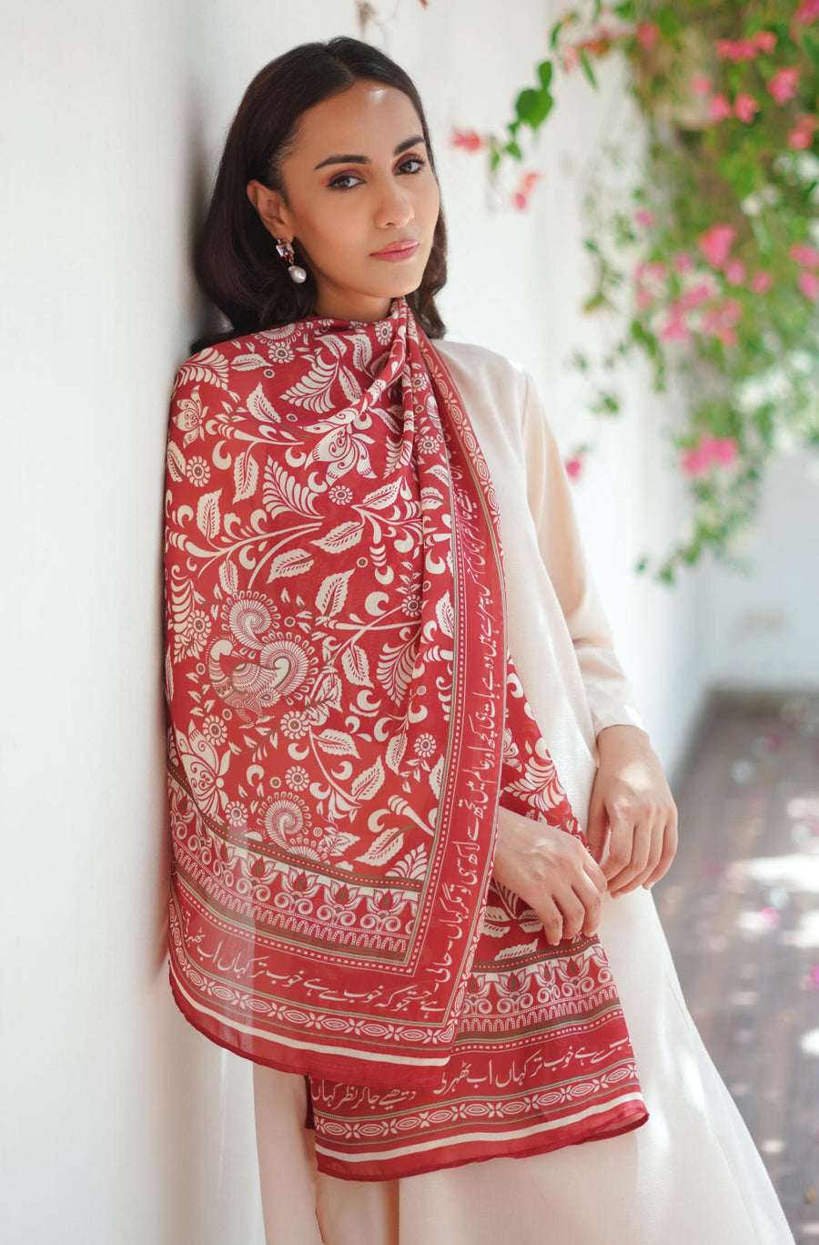Nayaab Scarf - Rust Red