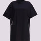 SYNCC BY J. - BLACK ASYMMETRICAL T-SHIRT