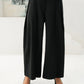 LINEN BUCKLED TROUSER WITH PANEL