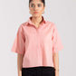CROPPED PATCH POCKET SHIRT