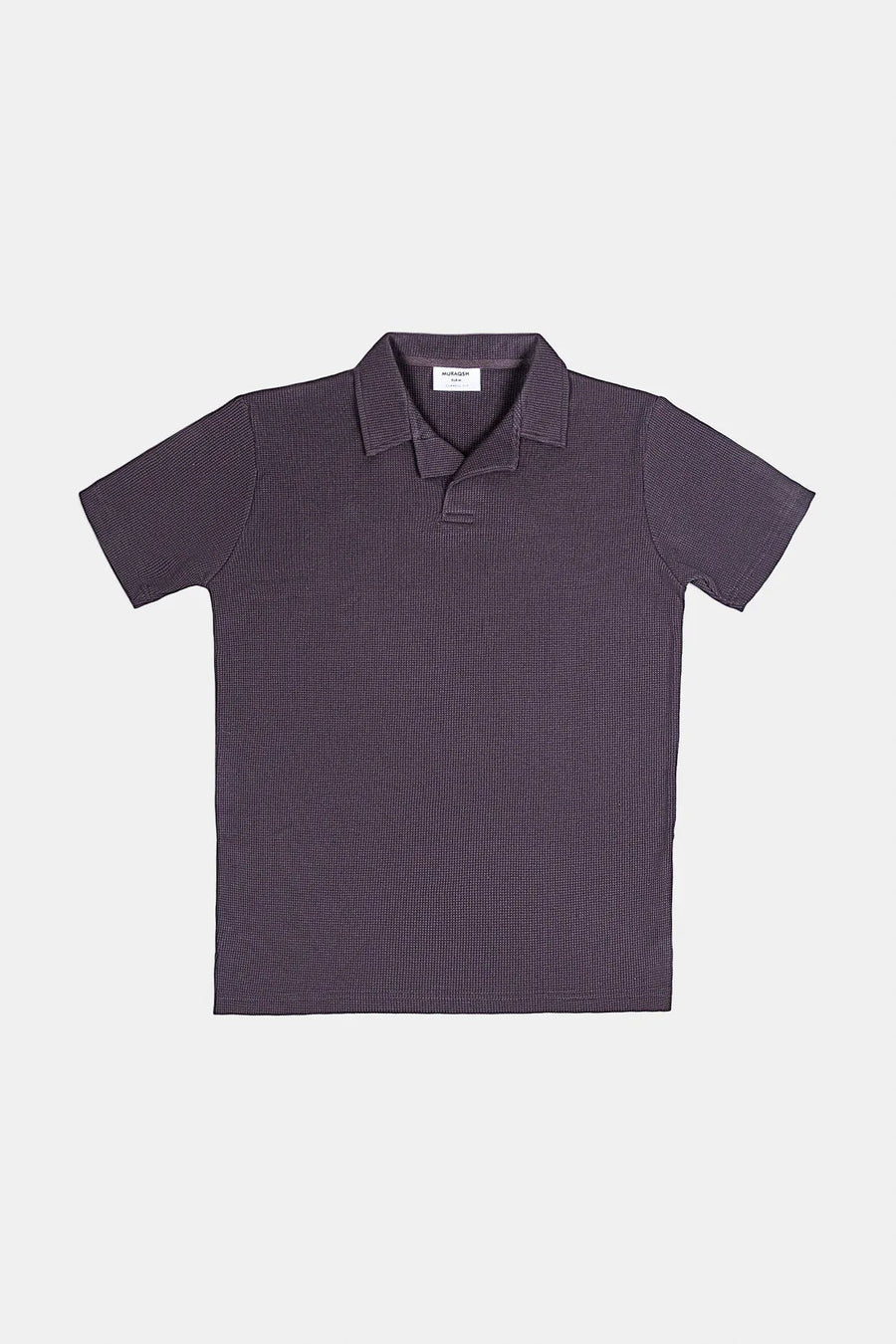 Dark Brown Waffle Revere Polo - Men