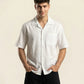STRIPE TEXTURED CAMP COLLAR SHIRT