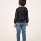 BOYS BLACK TERRY ZIPPER