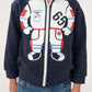 BOYS NAVY BLUE TERRY ZIPPER