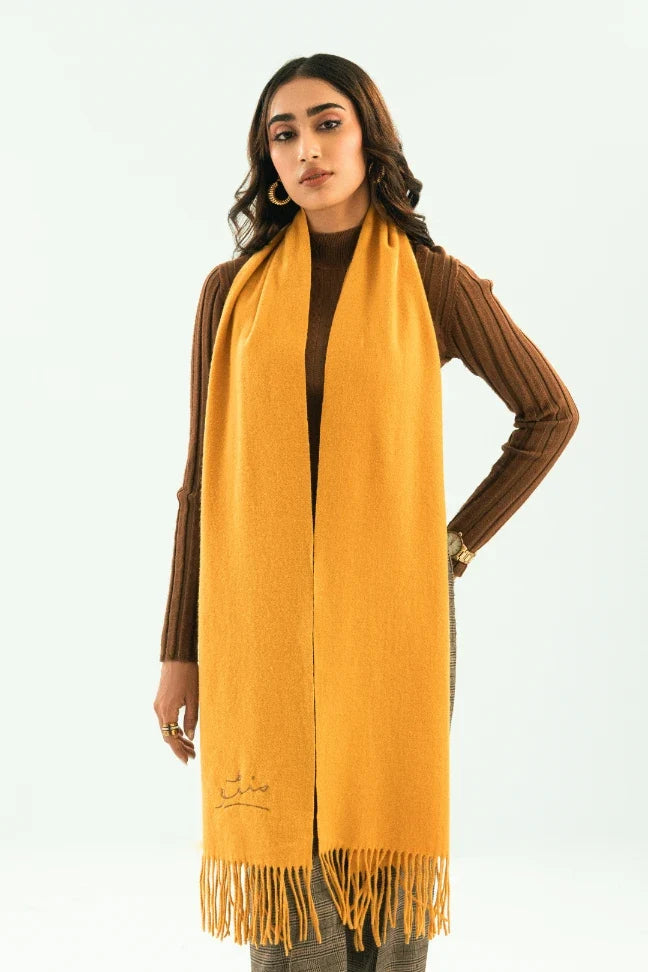 Cashmere Stole - Marigold Yellow
