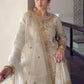 rang-e-bahar Zari organza Peach White 4Pc suit white-crown-S