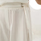 LINEN BUCKLED TROUSER WITH PANEL