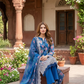 03 Piece Stitched Embroidered with cutwork embroidered chiffon dupatta