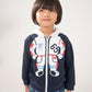 BOYS NAVY BLUE TERRY ZIPPER