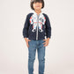 BOYS NAVY BLUE TERRY ZIPPER