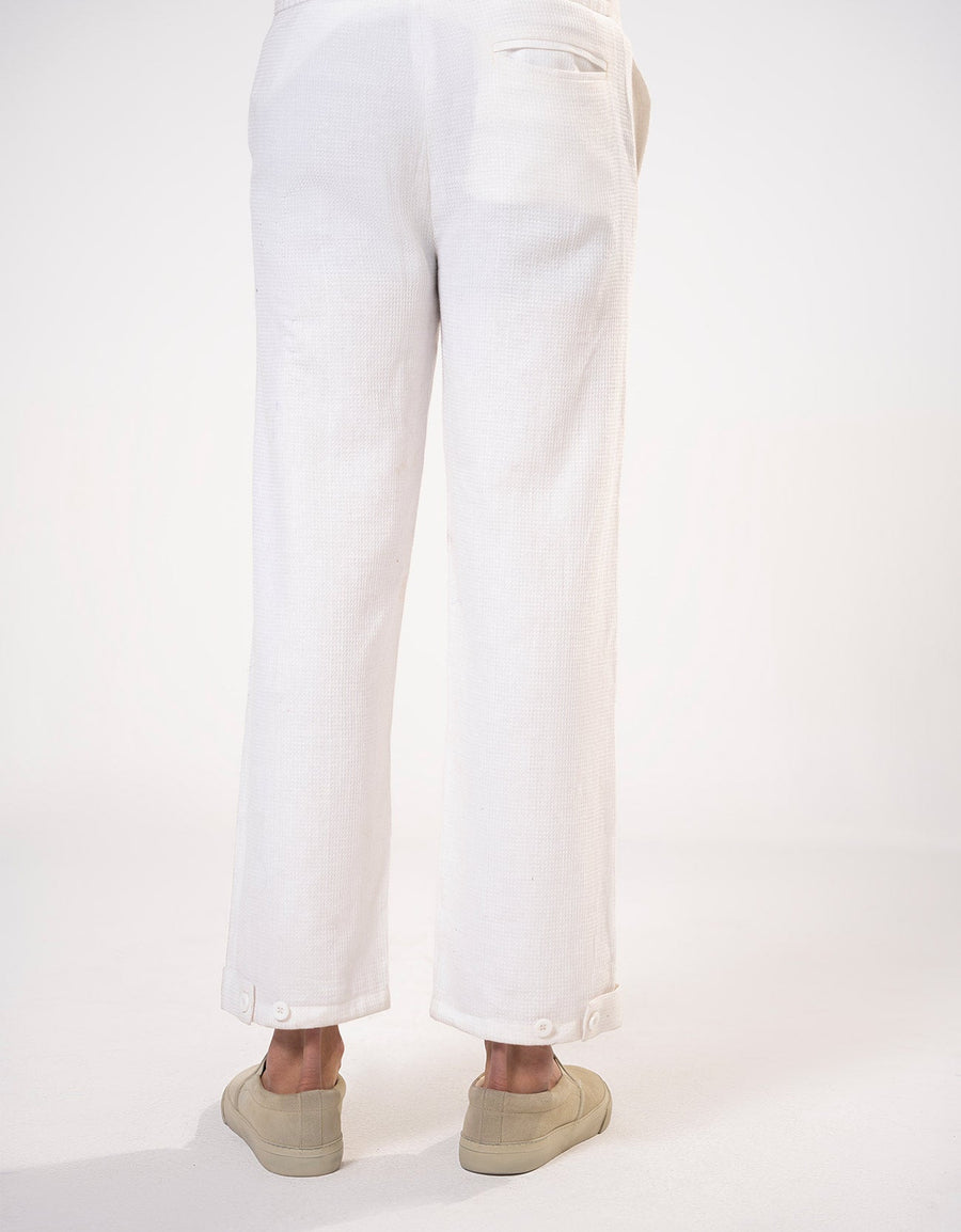 WAFFLE TEXTURED RELAXED PANTS