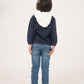 BOYS NAVY BLUE TERRY ZIPPER