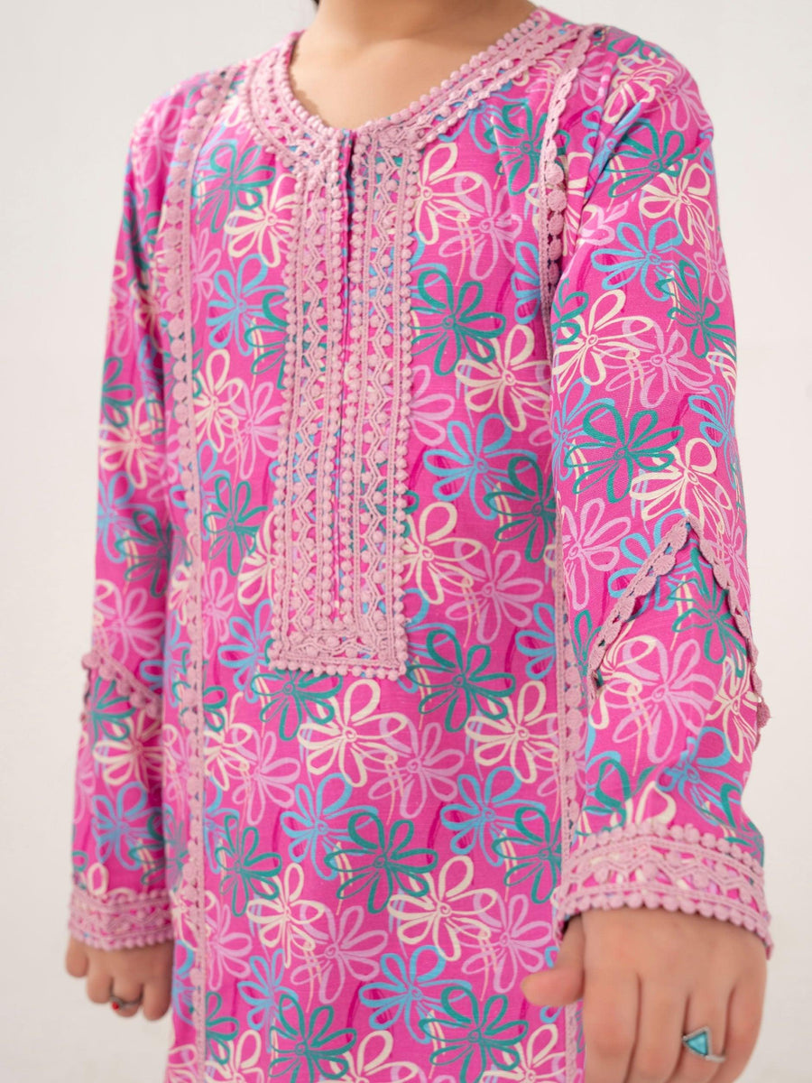 GIRLS MAGENTA SHIRT & TROUSER