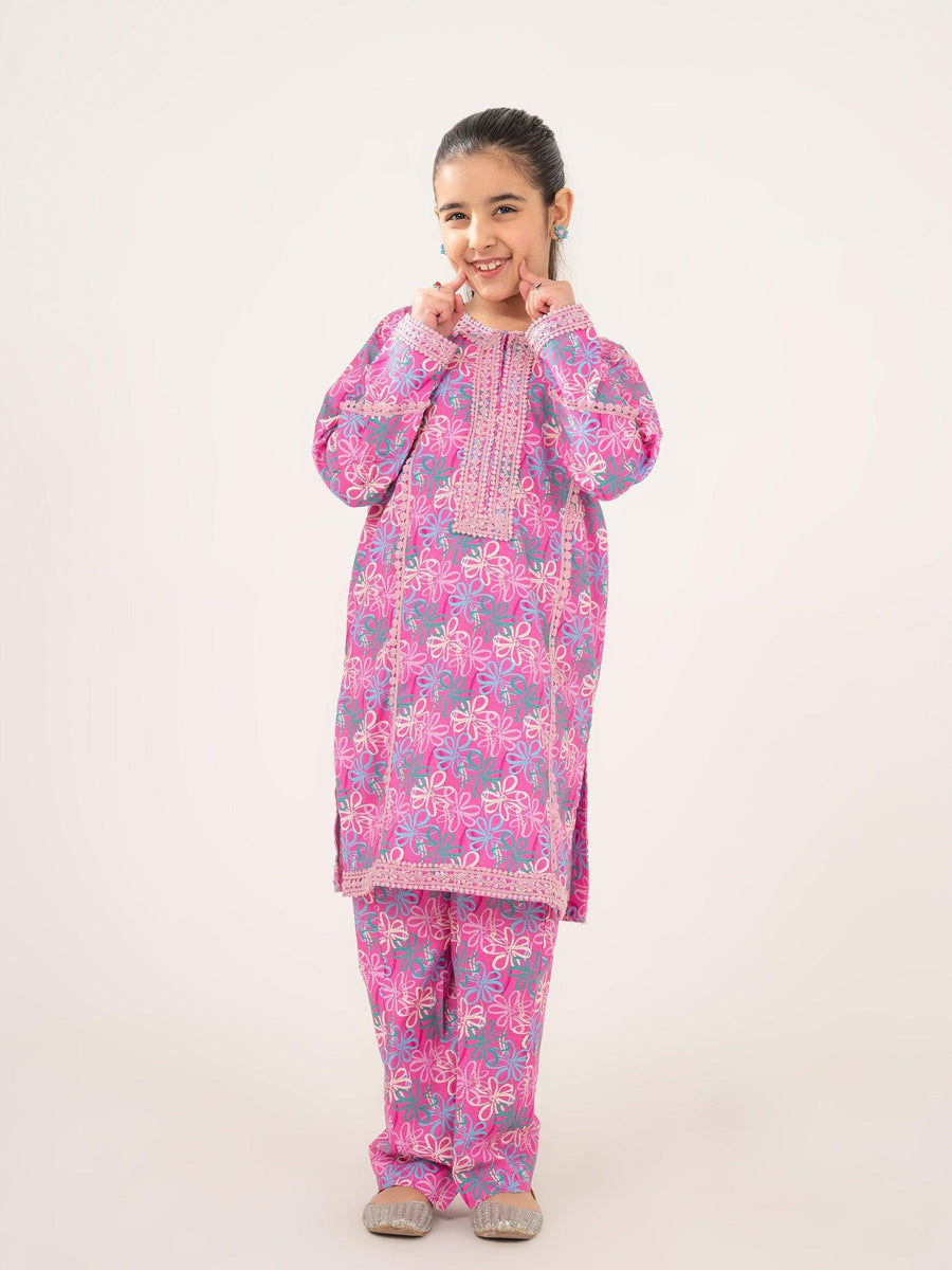 GIRLS MAGENTA SHIRT & TROUSER