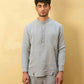 MANDARIN COLLAR MUSLIN SHIRT