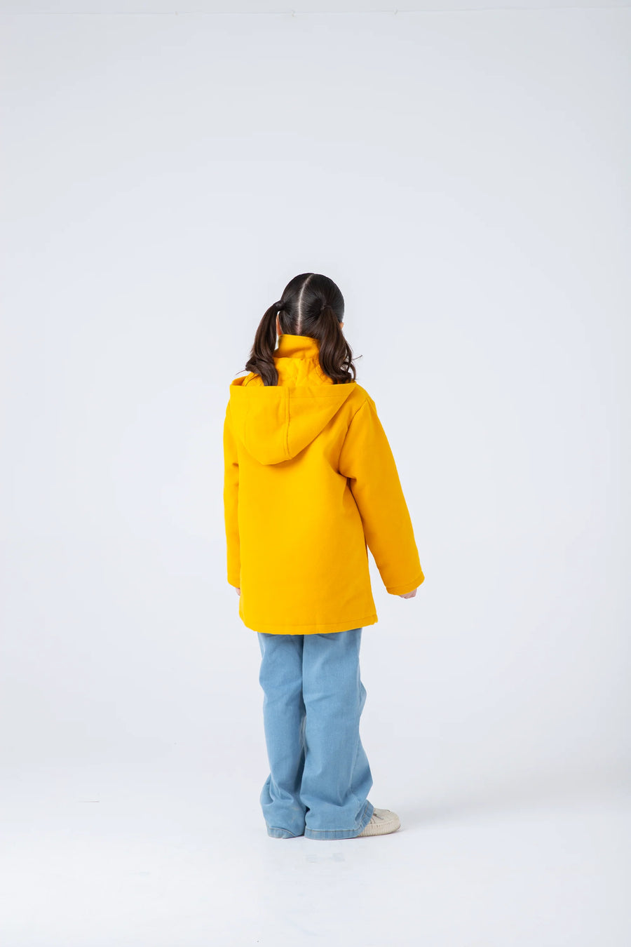 Girls Mustard Felt Coat