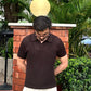 Dark Brown Riviera Knit Polo