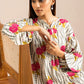 IVORY FROST PRINTED LINEN SHIRT