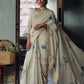 Roop Saree - Beige & Blue