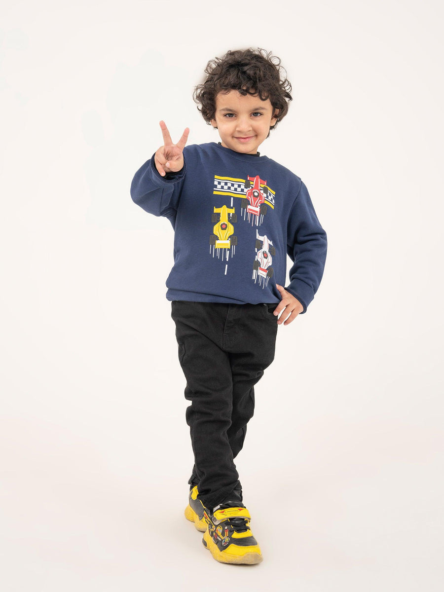 BOYS BLUE TERRY SWEATSHIRT