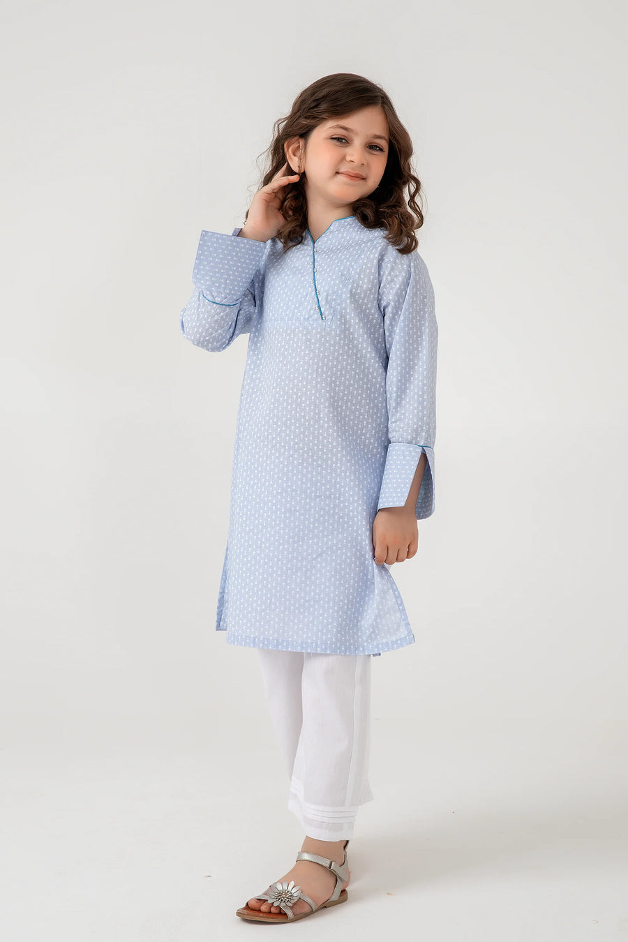 Blue Serenity Cotton Kurta Set
