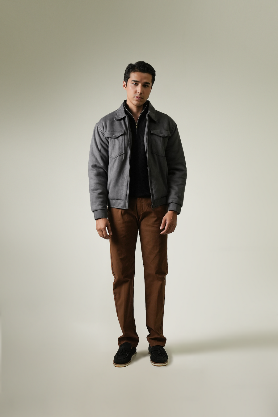 Suede Bomber Jacket