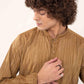 TROPICAL YARN DYED MUSTARD KURTA