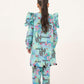 GIRLS SEA GREEN FROCK & TROUSER