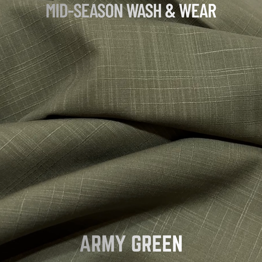 Excellent Wash & Wear - Army Green