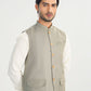 Sand Grey Suiting Waistcoat - A-Line Cut - Men