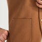 Bosky White Kurta Shalwar with Camel Khaddar Waistcoat - A-Line Cut - Men