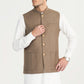 Sand Beige Suiting Waistcoat - Straight Cut - Men