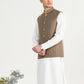 Sand Beige Suiting Waistcoat - Straight Cut - Men