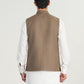 Sand Beige Suiting Waistcoat - Straight Cut - Men