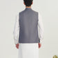 Bluish Grey Suiting Waistcoat - A Line Cut - Men