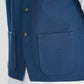 Off White Kurta Shalwar with Navy Blue Khaddar Waistcoat - A-Line Cut - Men