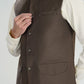 Bosky White Kurta Shalwar with Taupe Suiting Waistcoat - Straight Cut - Men